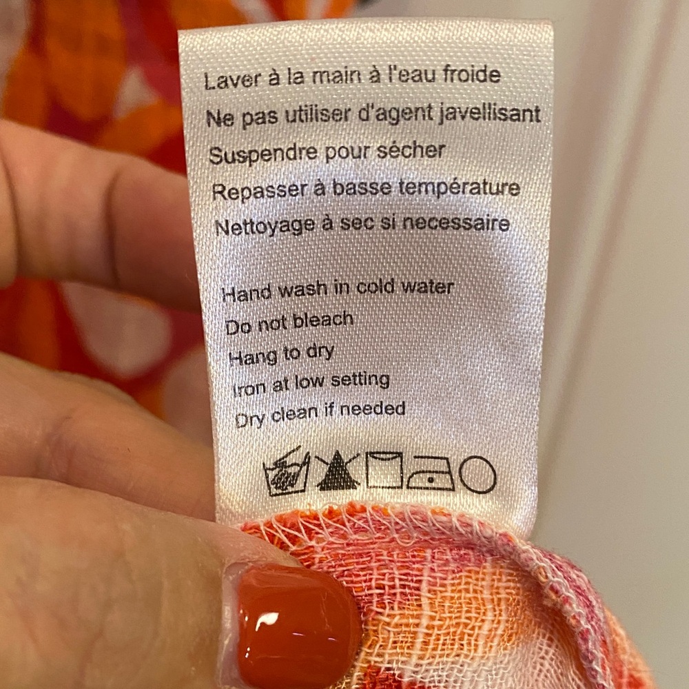 CHARLIE B Vibrant Orange, Pink and White Floral Top - Picture 4 of 4